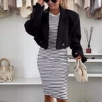 Gestreiftes Tankkleid im Slim Fit für Damen