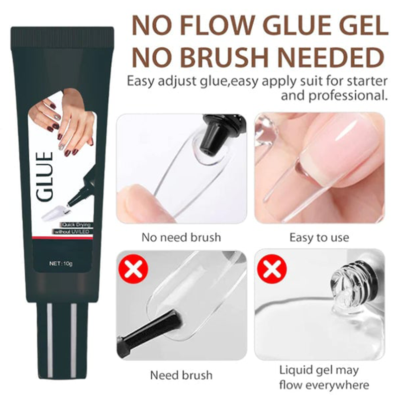 Extra starker, schnelltrocknender, halbfester Nagelkleber und -entferner im Set