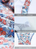 💥Letztes Tagessonderangebot 50% RABATT🩱Vintage-Tankini-Badeanzüge mit Bauchkontrolle für Damen