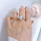 💍Geschenk für Sie | 5 Karat Mondlicht Sterling Silber Moissanit Ring