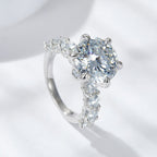 💍Geschenk für Sie | 5 Karat Mondlicht Sterling Silber Moissanit Ring