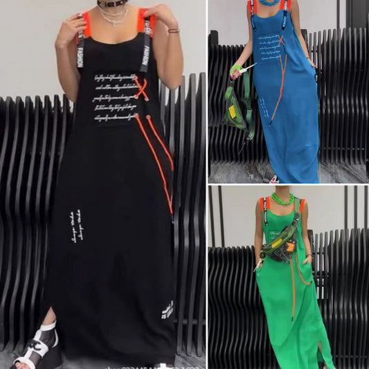 💥Heißer Verkauf 💥Lässiges, ärmelloses Kleid mit Print für Damen