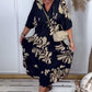 🔥Damen lockeres Kleid mit Druck und V-Ausschnitt🔥