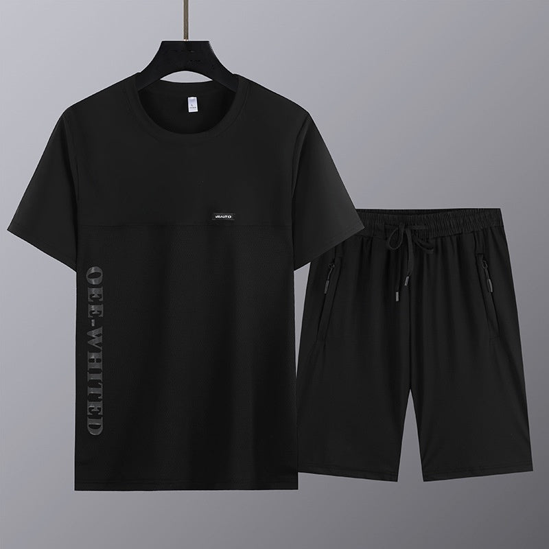 👍🎁Zweiteiliges Set aus Kurzarmshirt und Shorts für Herren（Kaufen Sie 2 gratis Versand）