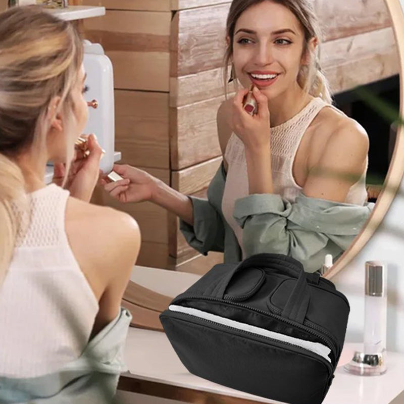 🌟 Stylische Kosmetiktasche mit cleveren Fächern – perfekt für Reisen & Make-up!