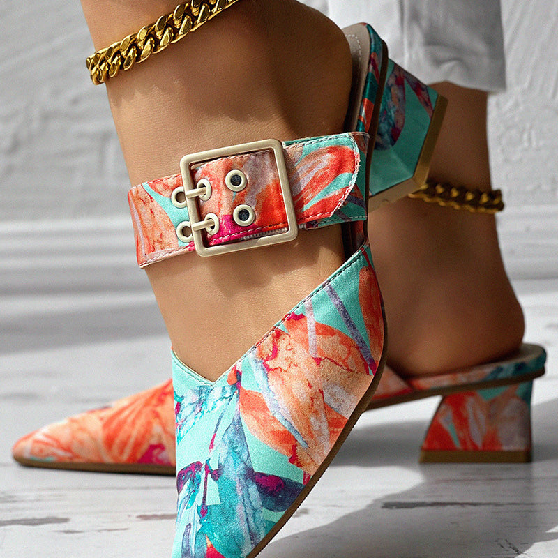 🔥 2025 Sommer Neue Produkte- ❤️ Damenmode Sommer gedruckte Sandalen