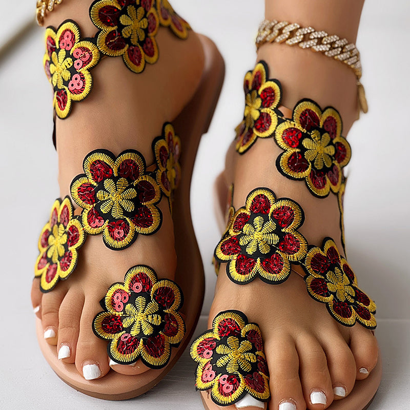 🔥 2025 Sommer Neue Produkte- ❤️ Damenmode Sommer gedruckte Sandalen