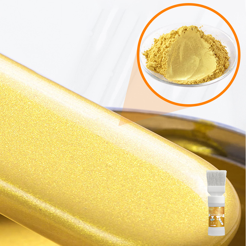 Water-Based Metallic Silver Paint with Built-in Brush