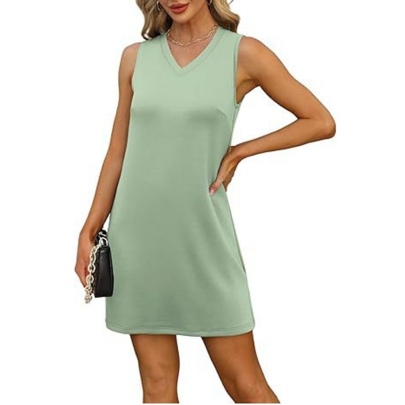 Trägerkleid im Mini-Look mit V-Ausschnitt für Damen