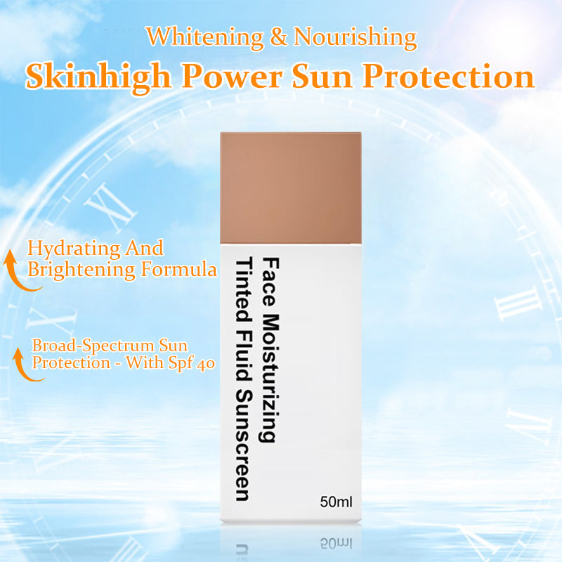 😍Kaufen Sie 2 und erhalten Sie 1 gratis💗 Feuchtigkeitsspendendes getöntes Sonnenschutzfluid für das Gesicht