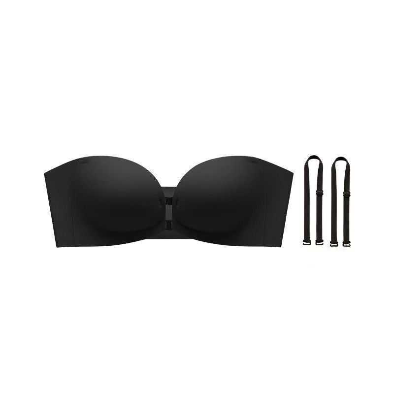 Removable Straps Wire-Free Gathering Bra-8