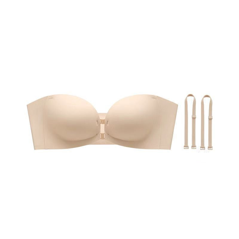 Removable Straps Wire-Free Gathering Bra-9