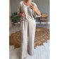 Loose Satin Women's Top & Pants Set-3