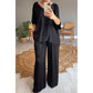 Loose Satin Women's Top & Pants Set-6