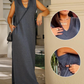 ✨Super Slim Fit ✨Damen ärmelloses Maxikleid mit V-Ausschnitt und Schlitz