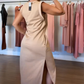 ✨Super Slim Fit ✨Damen ärmelloses Maxikleid mit V-Ausschnitt und Schlitz