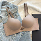 Nahtloser und bügelloser Push-up-BH mit formender Wirkung für Damen in Unifarben