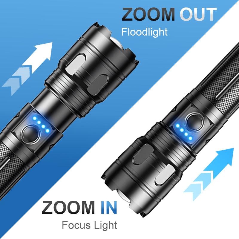 🔦🔥Multifunktionale tragbare Outdoor-Zoom-Taschenlampe