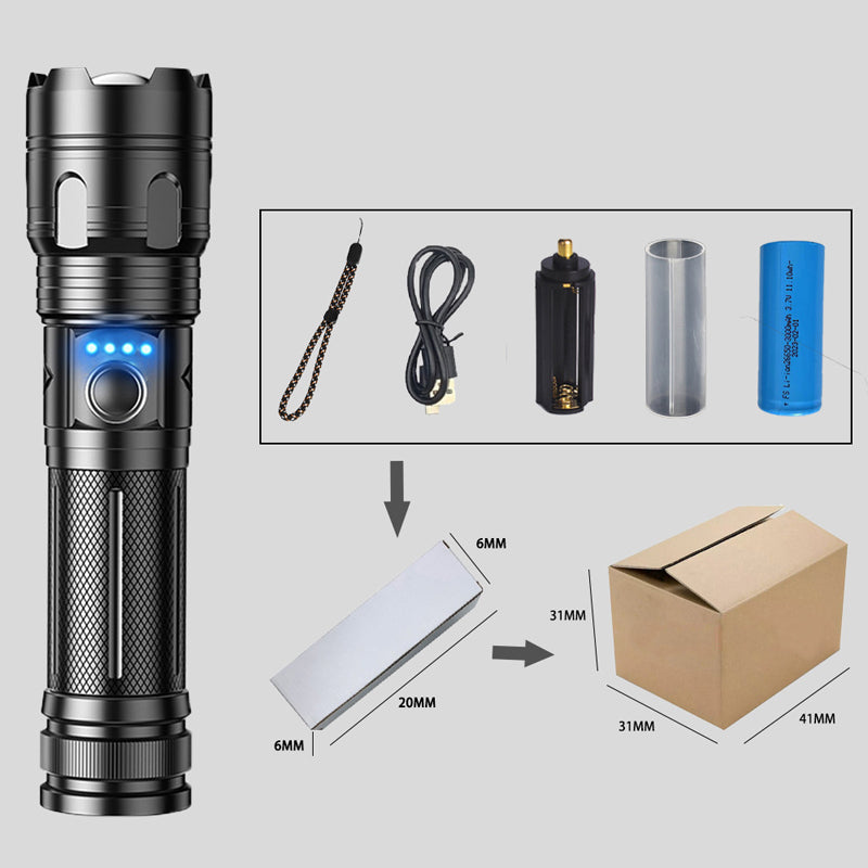 🔦🔥Multifunktionale tragbare Outdoor-Zoom-Taschenlampe