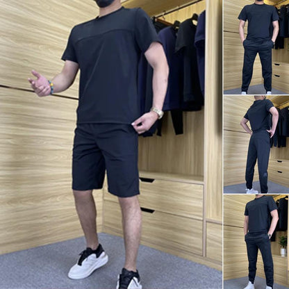 Zweiteiliges Sportset für Herren mit Kurzarmshirt und Hose