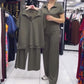 Lässiges Set mit Kurzarmoberteil und Hose für Damen