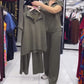 Lässiges Set mit Kurzarmoberteil und Hose für Damen