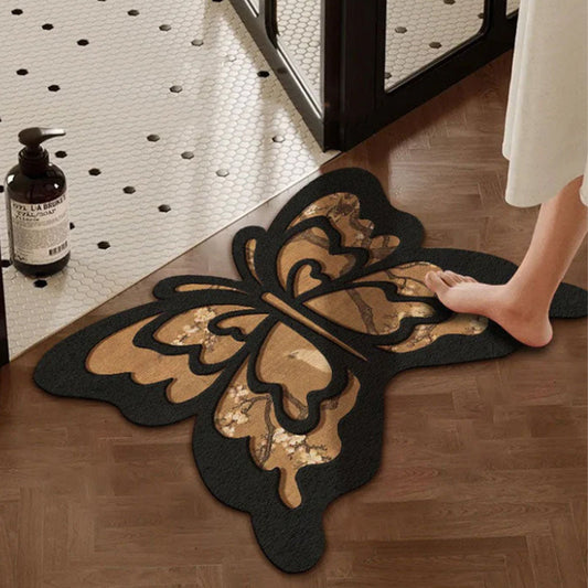 Retro Butterfly Kieselgurmatte - schnell trocknend und rutschfest