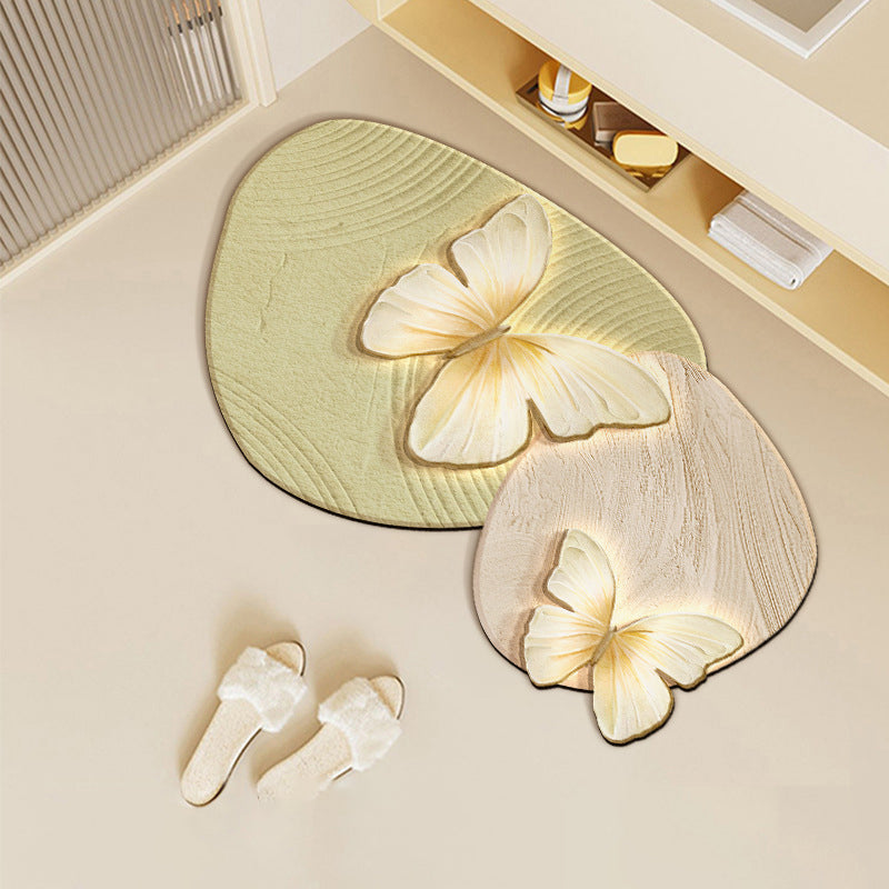 Retro Butterfly Kieselgurmatte - schnell trocknend und rutschfest