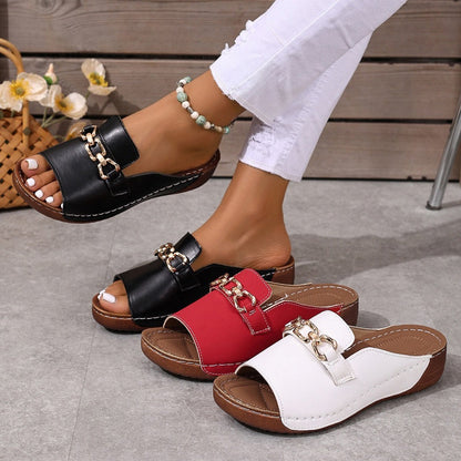 👡✨Orthopädische Sandalen mit goldener Schnalle