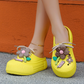 🍀Tragbar zu Hause und unterwegs 💖Atmungsaktive Damen-Pantoletten mit blumigem Schuhschmuck