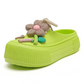 🍀Tragbar zu Hause und unterwegs 💖Atmungsaktive Damen-Pantoletten mit blumigem Schuhschmuck