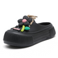 🍀Tragbar zu Hause und unterwegs 💖Atmungsaktive Damen-Pantoletten mit blumigem Schuhschmuck