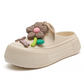 🍀Tragbar zu Hause und unterwegs 💖Atmungsaktive Damen-Pantoletten mit blumigem Schuhschmuck