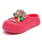 🍀Tragbar zu Hause und unterwegs 💖Atmungsaktive Damen-Pantoletten mit blumigem Schuhschmuck