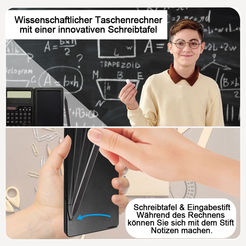 🧮Wissenschaftlicher Solar-Taschenrechner mit Schreibtafel☀️