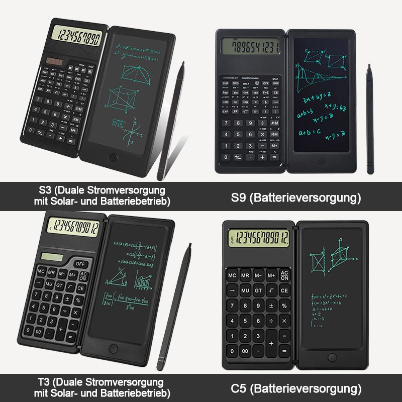 🧮Wissenschaftlicher Solar-Taschenrechner mit Schreibtafel☀️