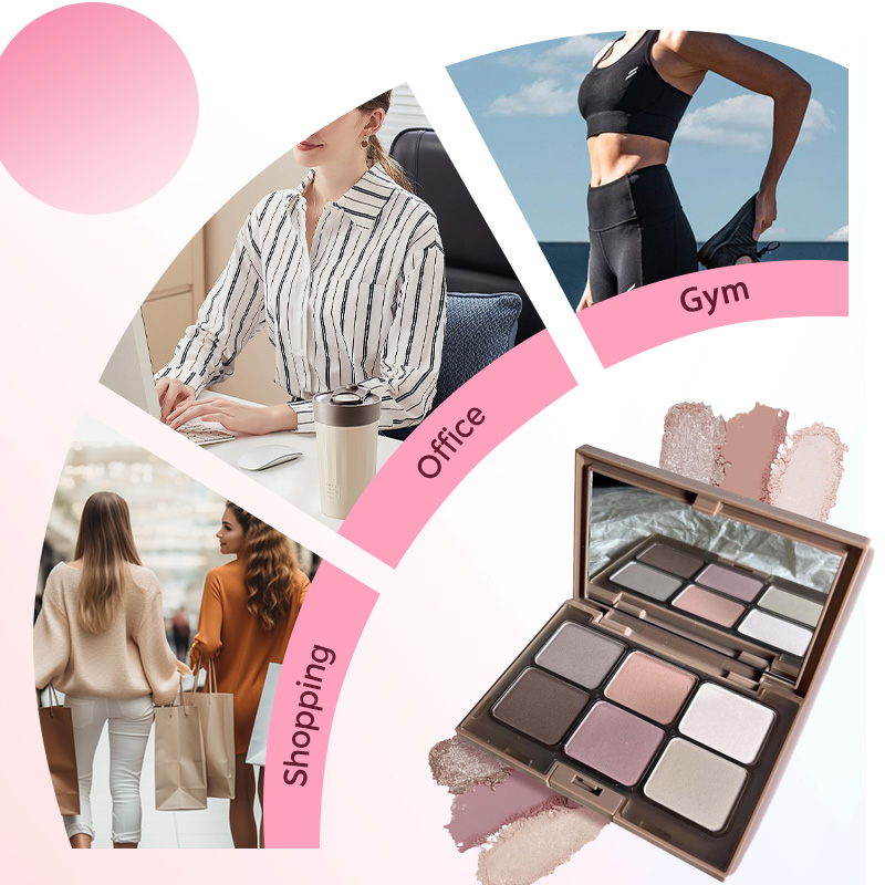 ✨Im Sommer trockene Augen schminken ✨Multifunktionale 6-Farben-Lidschattenpalette