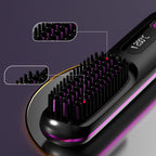✨50 % Rabatt🌸Kabelloser beheizbarer Keramikkamm zum Glätten der Haare
