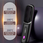 ✨50 % Rabatt🌸Kabelloser beheizbarer Keramikkamm zum Glätten der Haare