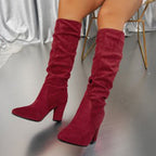 ✨ Elegante Damenstiefel mit hohem Absatz – klassisches Design, bequeme Sohle, passend für alle Beinformen