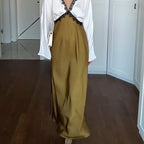 🎅🎁Weihnachtsangebot – 50 % Rabatt⏳Elegantes Damen-Langarmkleid mit Spitze und Patchwork