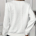 🎅🎁Weihnachtsangebot – 50 % Rabatt⏳Damen lässiges Sweatshirt mit halbem Reißverschluss und Jacquard-Design