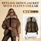💖 💖Zeitlich begrenztes Angebot – 50 % Rabatt💥💥Damenmodischer Kurzer Daunenjacke Mit Flauschigem Kragen