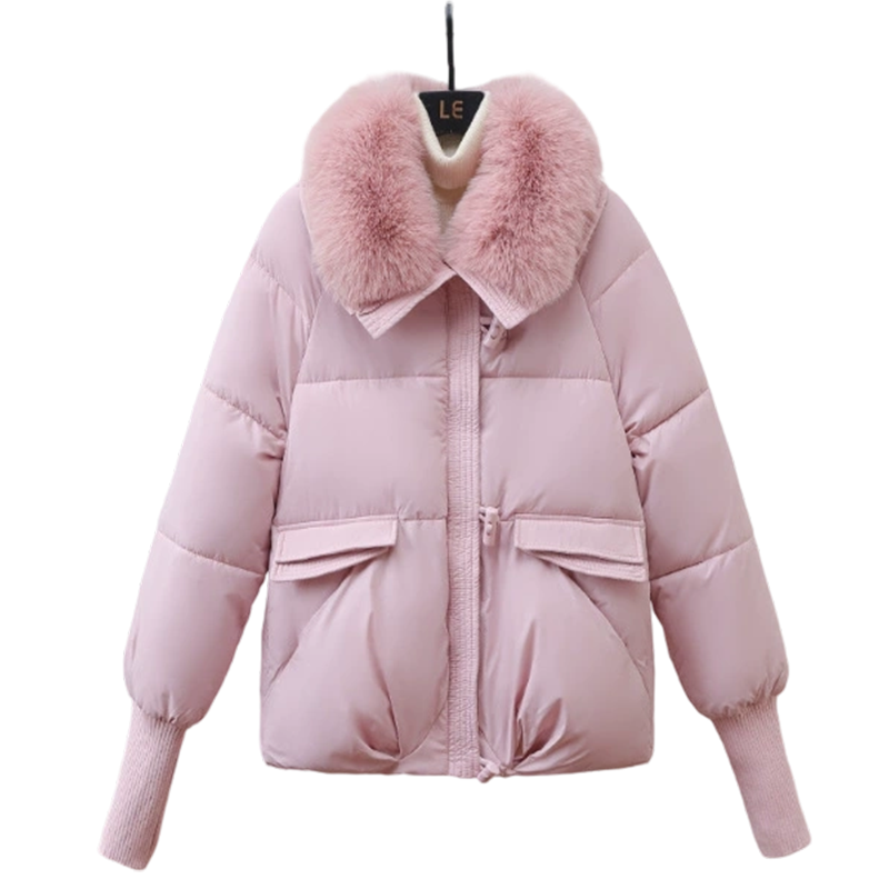 💖 💖Zeitlich begrenztes Angebot – 50 % Rabatt💥💥Damenmodischer Kurzer Daunenjacke Mit Flauschigem Kragen