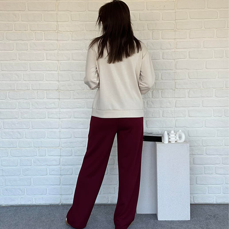 💖 💖Zeitlich begrenztes Angebot – 50 % Rabatt💥💥Zweiteiliges Freizeit-Set für Damen in Blockfarben