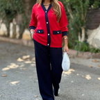 💖 💖Zeitlich begrenztes Angebot – 50 % Rabatt💥💥Zweiteiliges Freizeit-Set für Damen in Blockfarben