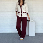 💖 💖Zeitlich begrenztes Angebot – 50 % Rabatt💥💥Zweiteiliges Freizeit-Set für Damen in Blockfarben