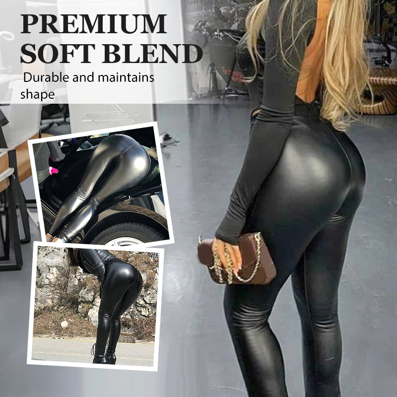 💖LETZTE TAG AKTION - 50% RABATT 💖 Damen-Leggings aus Leder mit hoher Taille und Verdickung