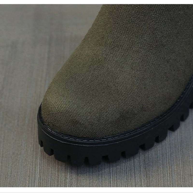 🎅🎁Weihnachtsangebot – 50 % Rabatt⏳Damen bequeme Stiefeletten mit Blockabsatz