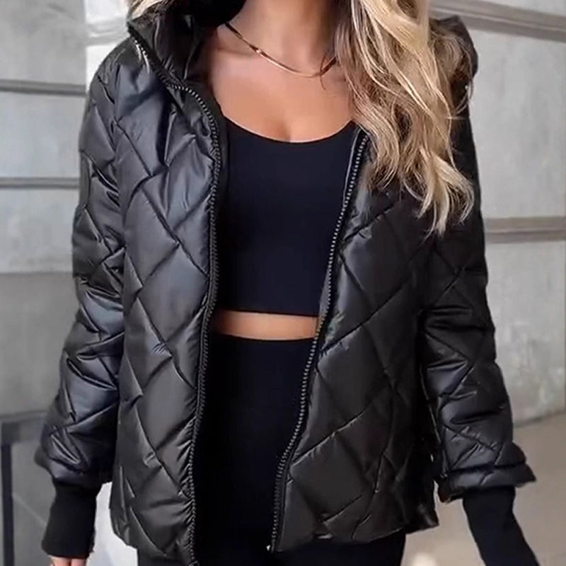 🎅🎁Weihnachtsangebot – 50 % Rabatt⏳Damen Pufferjacke mit Diamant-Steppmuster